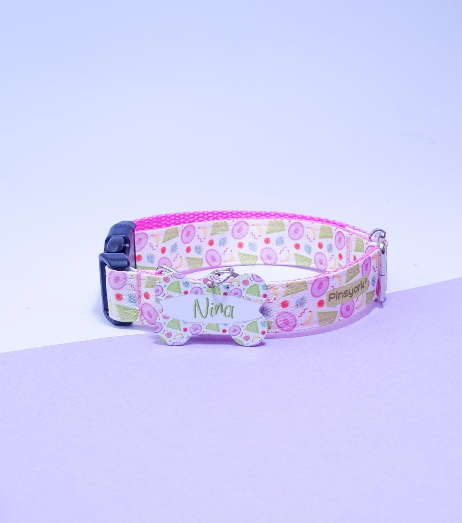 Collar + Placa ID Hueso | Summer