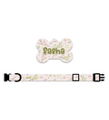 Collar + Placa ID Hueso | Cerezo