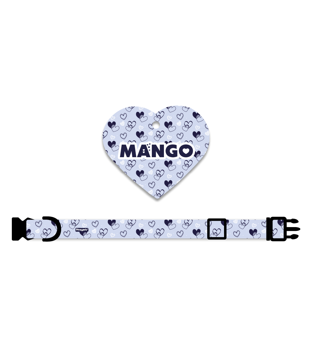 Collar + Placa ID Corazón | Heart
