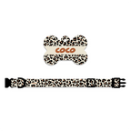 Collar + Placa ID Hueso | Animal Print