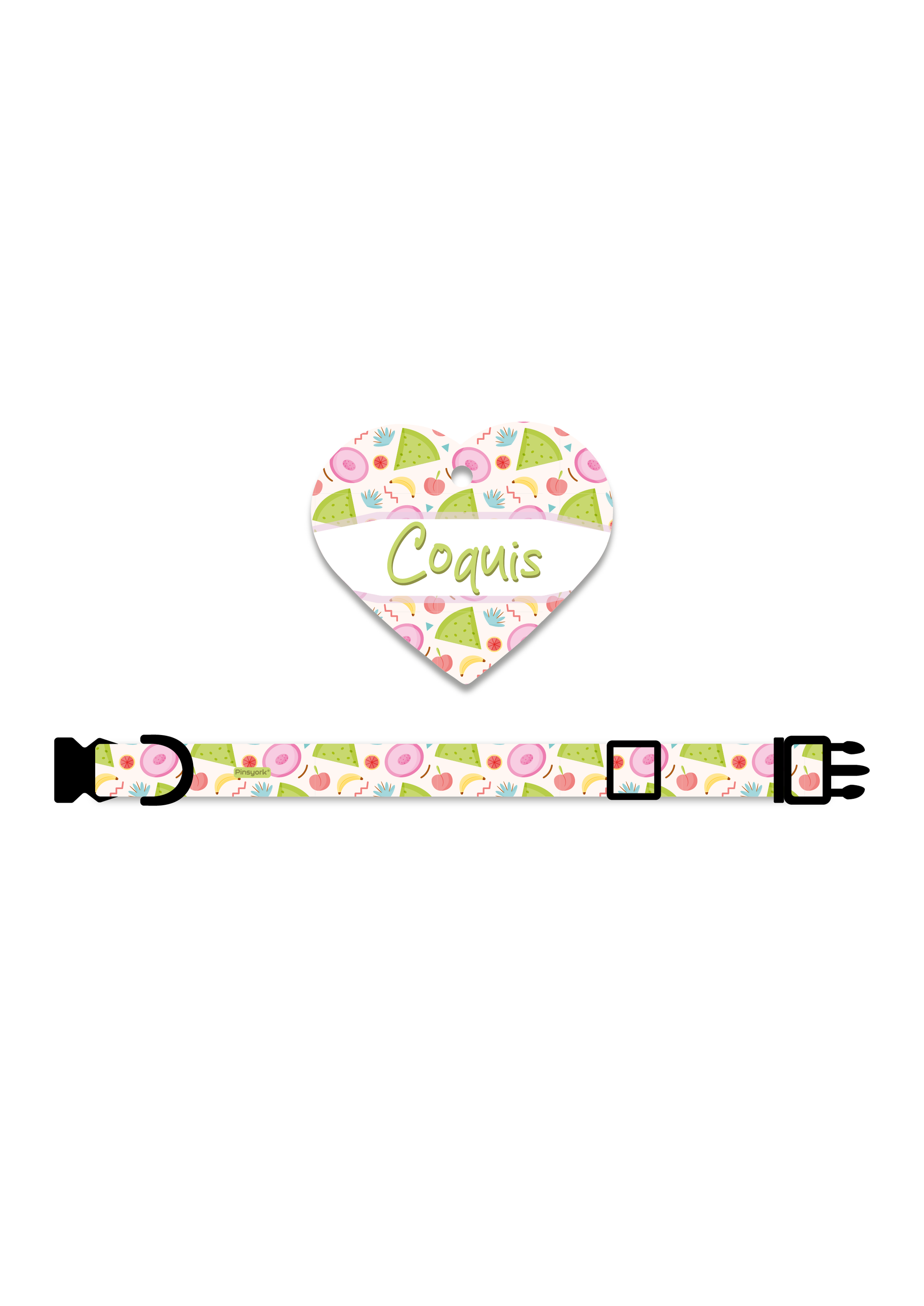 Collar + Placa ID Corazón | Summer