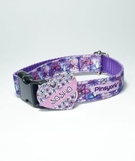 Collar + Placa ID corazón