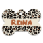 Placa ID Hueso con  QR diseño Animal Print - APrint 1