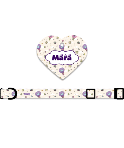 Collar + Placa ID Corazón Balloons