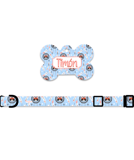 Collar + Placa ID Hueso Boho