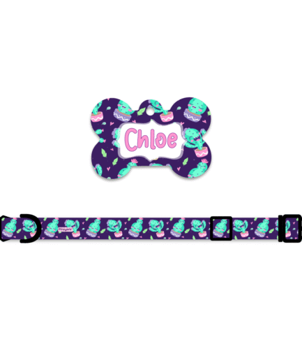 Collar + Placa ID Hueso Cactus