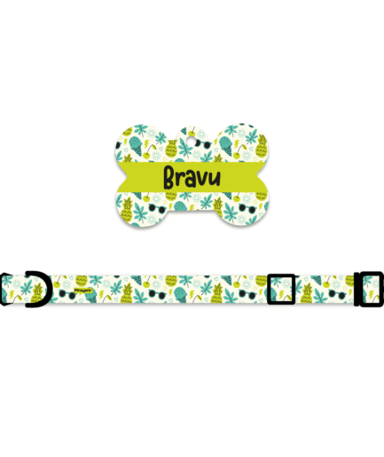 Collar + Placa ID Hueso Summer 1