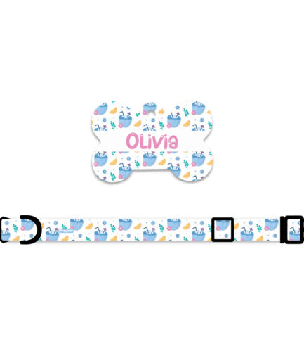 Collar + Placa ID Hueso Summer 2