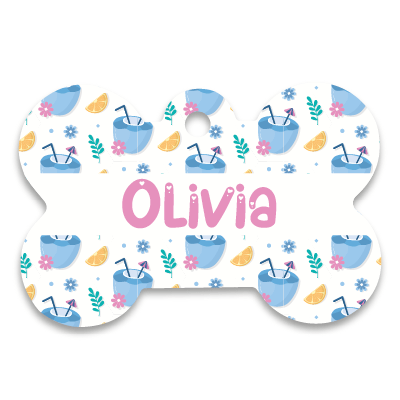 Placa ID Hueso con QR diseño Summer 2