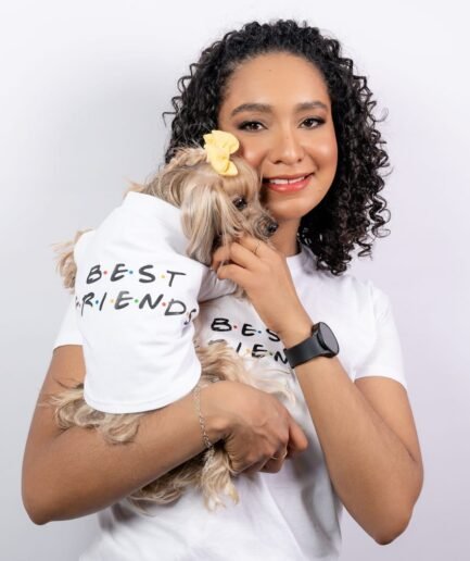 Polera Blanca Best Friends | Matching Completo
