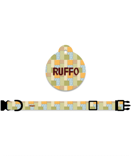Collar + Placa ID Círculo | Patchwork
